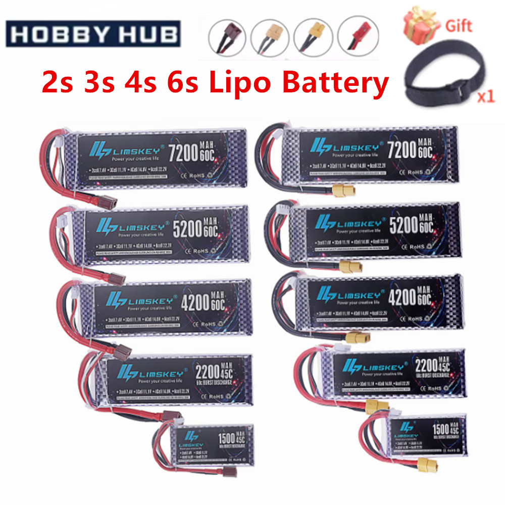 2S 3S 4S 6S Lipo Battery 7.4V  - 4S Lipo Battery 14.8V 6000Mah recension och pris