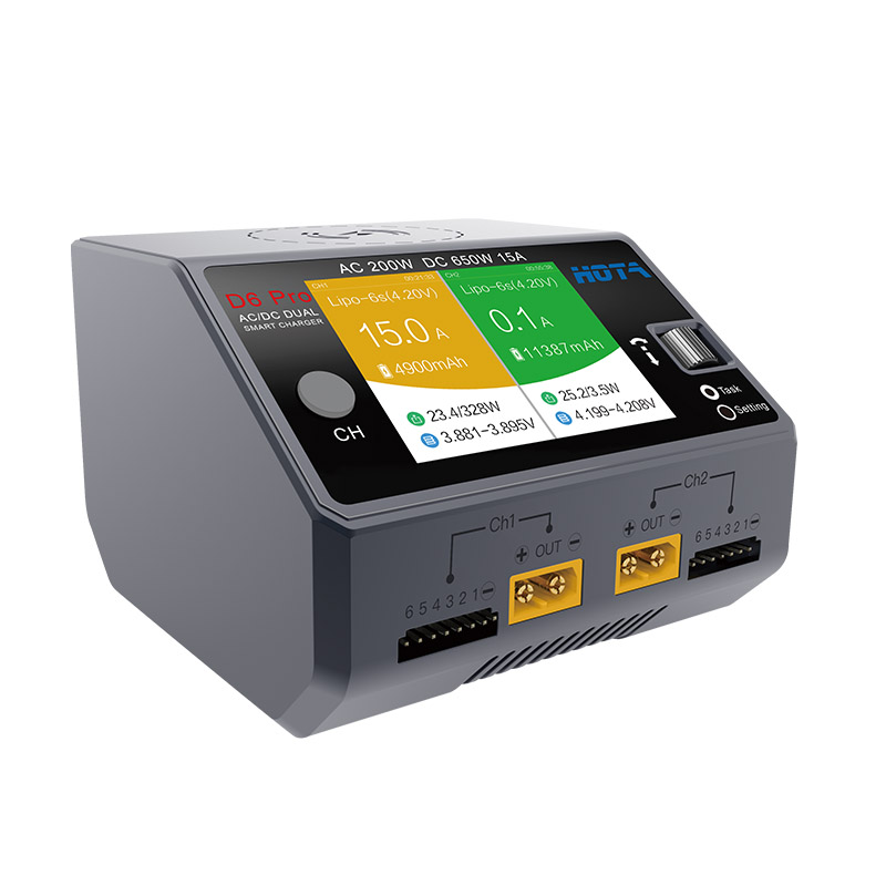 HOTA D6 Pro AC 200W / DC 650W  - Hota D6 Pro Dual Lipo Charger recension och pris