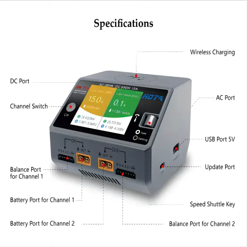 HOTA D6 Pro Dual Channel Smart - Hota D6 Pro Dual Lipo Charger recension och pris