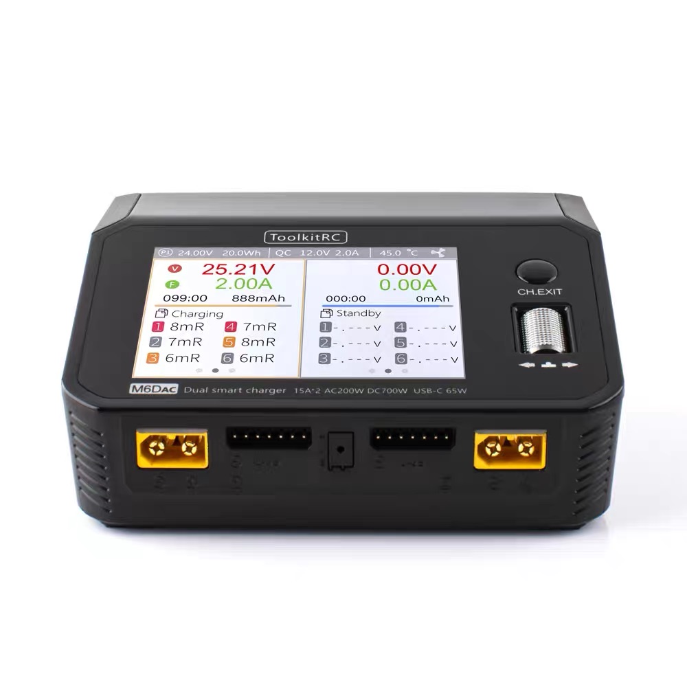ToolkitRC M6DAC 350W X 2 USB-C - Toolkitrc M6Dac Smart Charger recension och pris