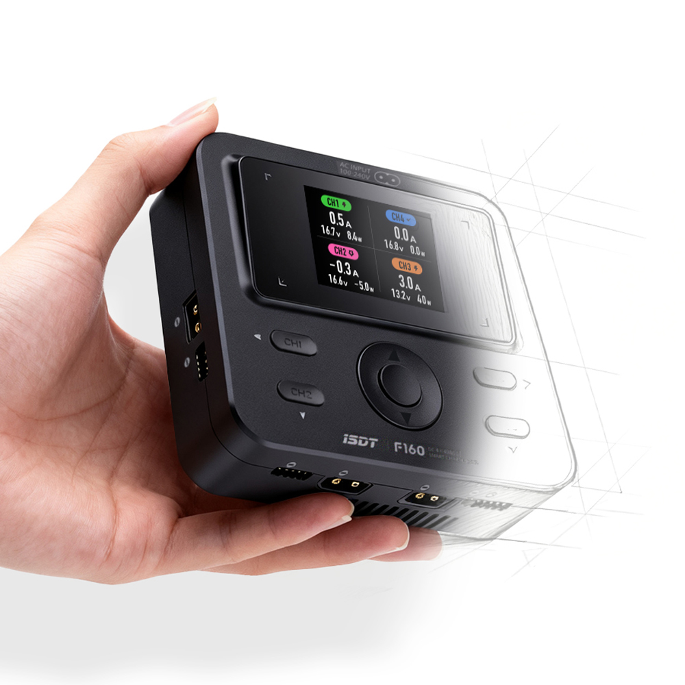 ISDT F160 4CH AC Quad Channel  - Toolkitrc M6Dac Smart Charger recension och pris